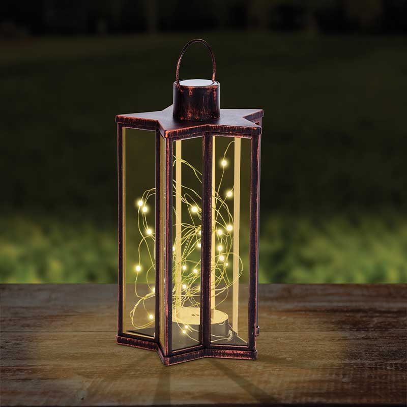 Smart Garden 28cm Starlight Lantern - Copper - Warm White