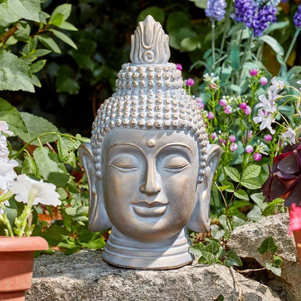 Smart Garden 30cm Buddha Head Garden Ornament