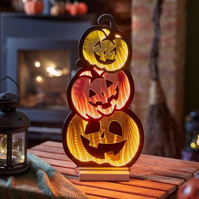 Smart Garden 41.5cm Infinity Glass Pumpkins Indoor Light Ornament - Old Railway Line Garden Centre
