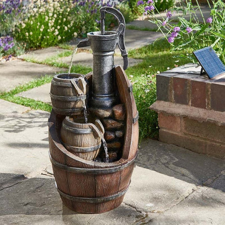 Smart Gardens Whisky Barrels Cascade Water Feature - Old Railway Line Garden Centre