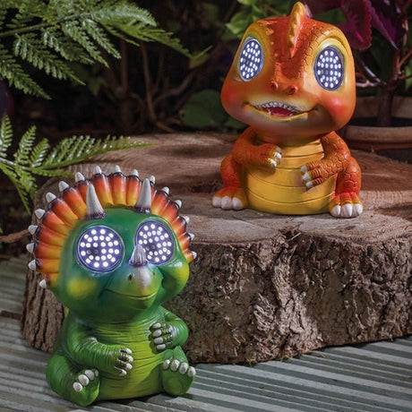 Smart Solar 13cm Baby Dinos Garden Ornament (Choice of 2) - Old Railway Line Garden Centre
