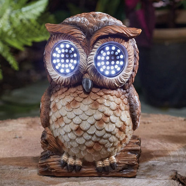 Smart Solar 13cm Blinkin' Owl Garden Ornament - Old Railway Line Garden Centre