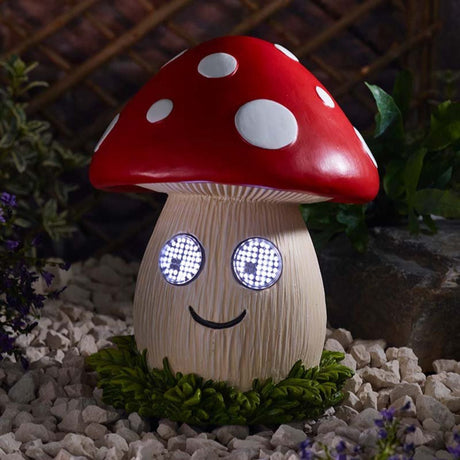 Smart Solar 25cm Blinkin' Mushroom Garden Ornament - Old Railway Line Garden Centre