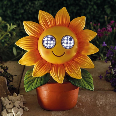 Smart Solar 28cm Blinkin' Sunflower Garden Ornament - Old Railway Line Garden Centre