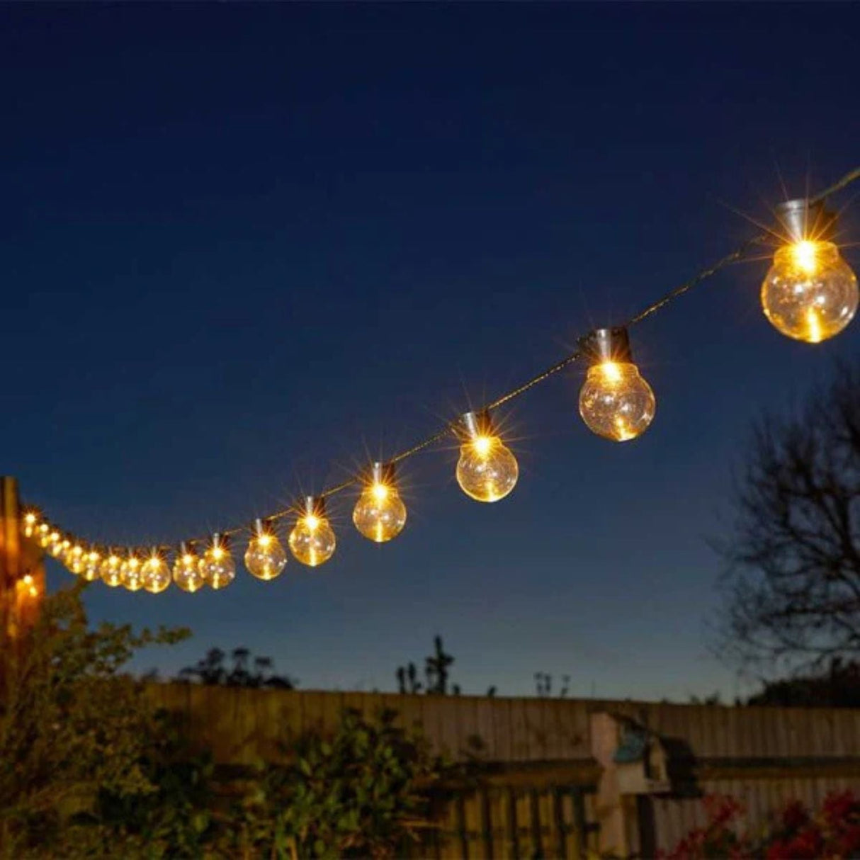 Smart Solar 2m GloBulb Solar String Lights - Set of 40 - Old Railway Line Garden Centre