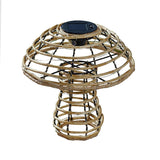 Smart Solar 35cm GlowCap Rattan Mushroom Garden Ornament