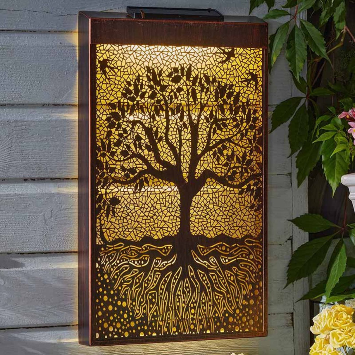 Smart Solar 50cm Tree of Life Wall Art with LED Back Lights