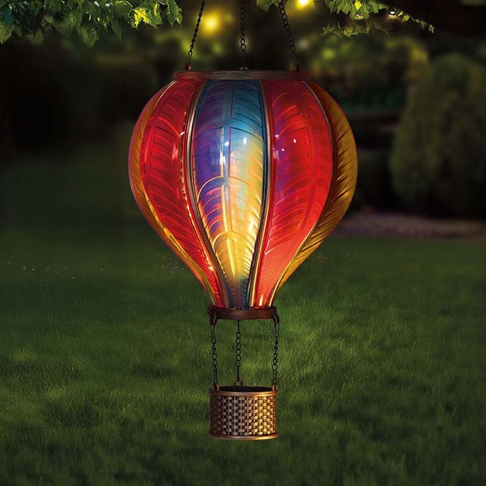 Smart Solar 80cm Rainbow Flaming Balloon - Old Railway Line Garden Centre