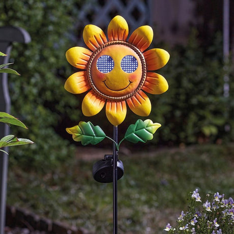 Smart Solar 82cm Smilin' Sunflower Stake Light - Old Railway Line Garden Centre