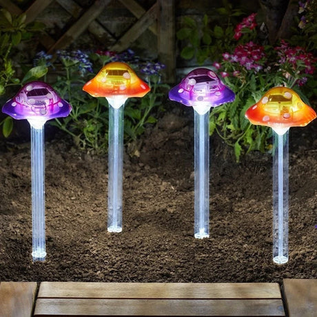 Smart Solar 9cm Funky Fungus Solar Stake Lights - Old Railway Line Garden Centre
