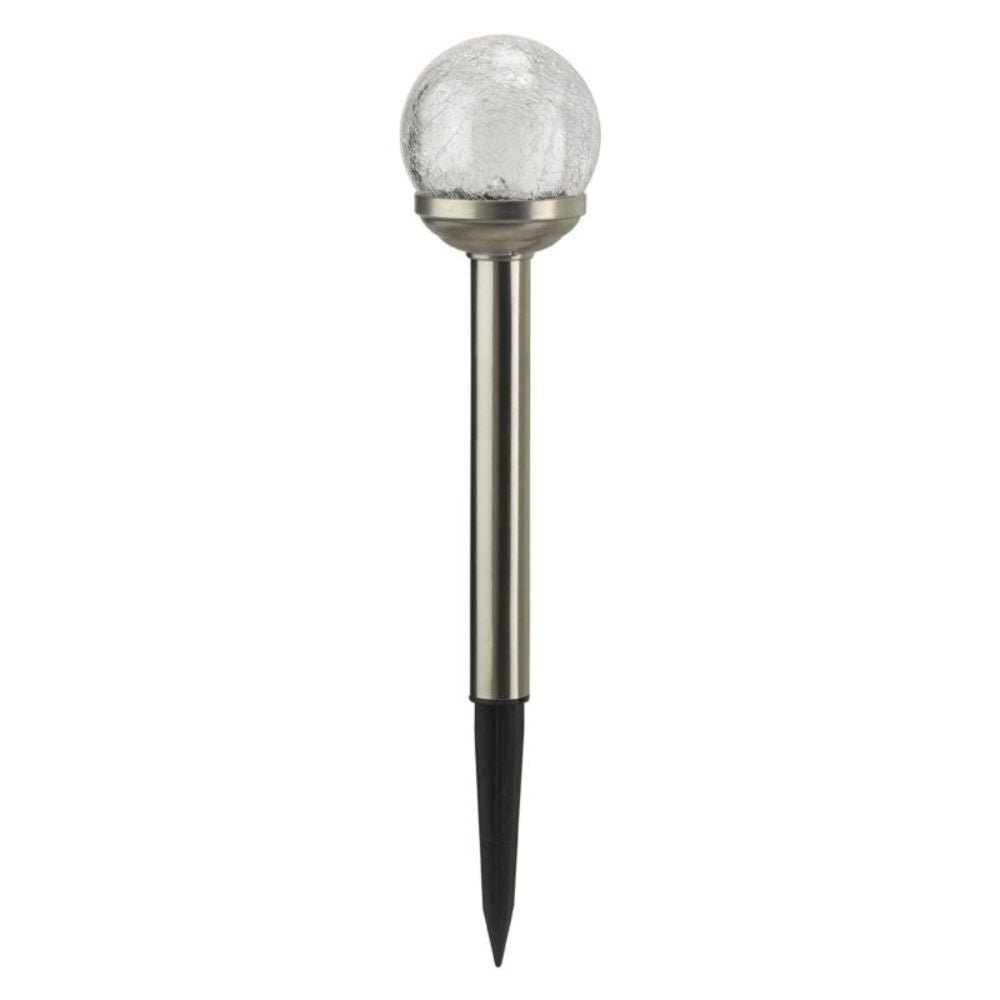 Smart Solar Stainless Steel Rainbow Glass Stake - Old Railway Line Garden Centre