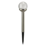 Smart Solar Stainless Steel Rainbow Glass Stake - Old Railway Line Garden Centre