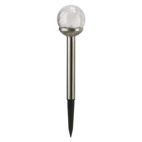 Smart Solar Stainless Steel Rainbow Glass Stake - Old Railway Line Garden Centre