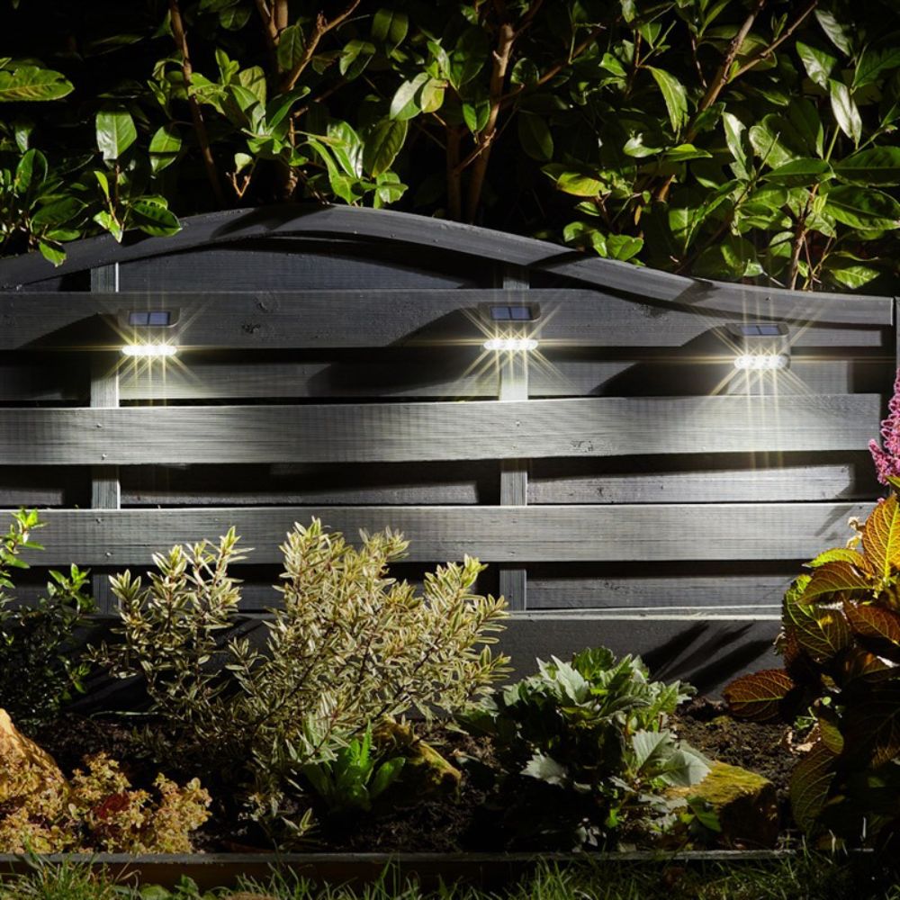 Smart Solar SuperBright Premier Wall Fence & Post Light - 4 Pack - Old Railway Line Garden Centre