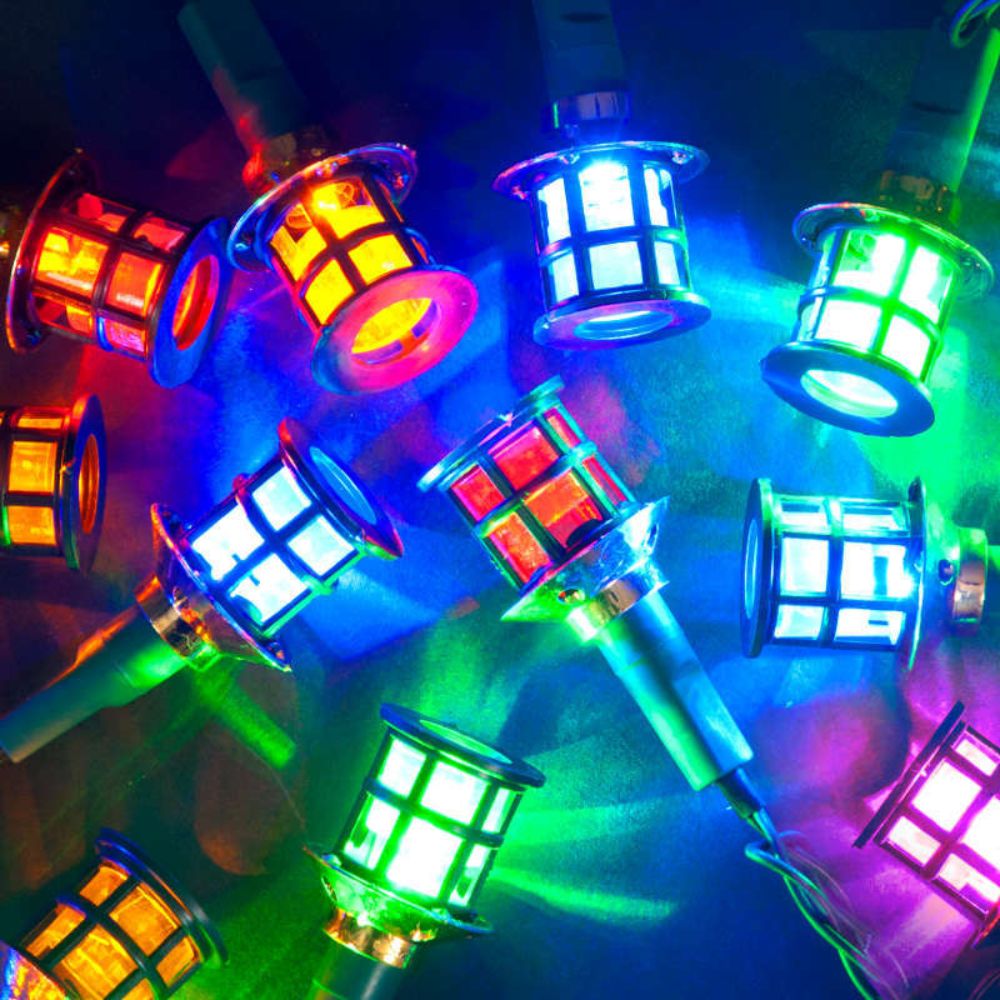 Snowtime 80 Multi Coloured LED Static Palace Lights (7.9m)