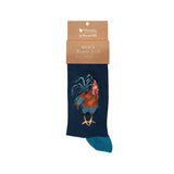 Wrendale 7-11 'Colours of the Rainbow' Cockerel Men's Socks