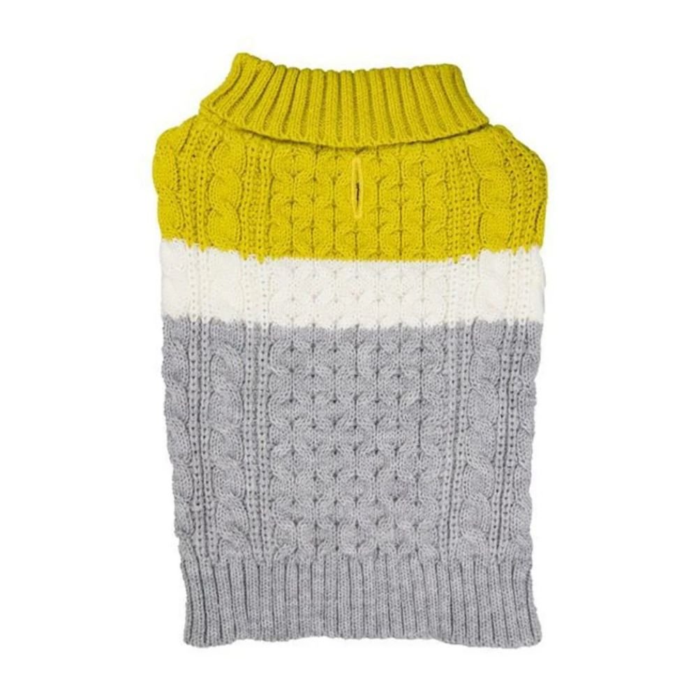 Solnos 23cm Colour Block Dog Jumper - Small - Yellow - Old Railway Line Garden Centre