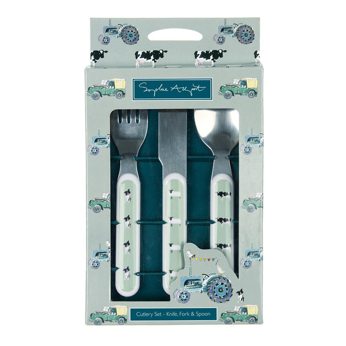 Sophie Allport On The Farm Children's Melamine Cutlery Set - Old Railway Line Garden Centre