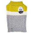 Sotnos Grey & Yellow 33cm Medium Dog Jumper - Old Railway Line Garden Centre