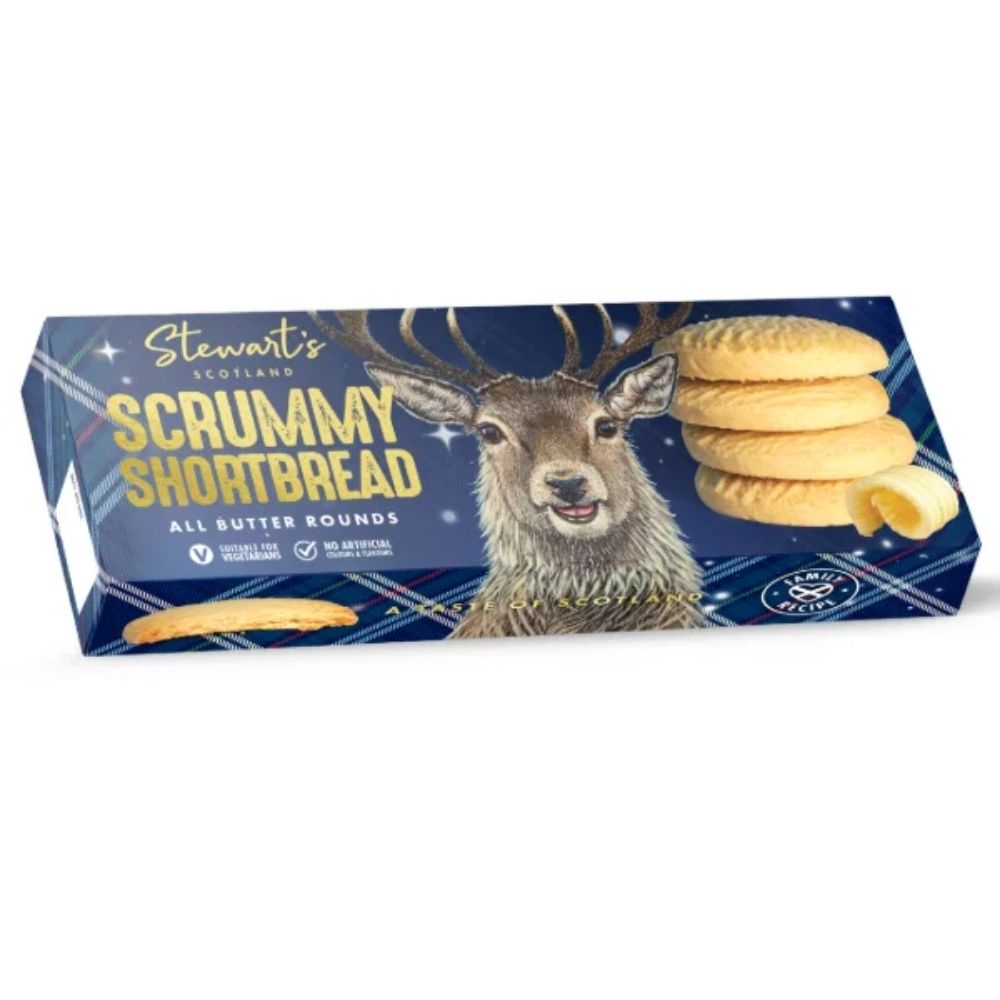 Stewart's 125g Highland Stag All Butter Scrummy Shortbread Rounds