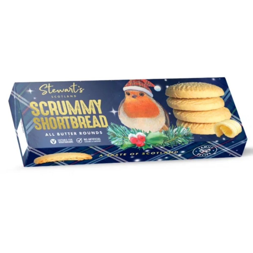 Stewart's 125g Red Robin All Butter Scrummy Shortbread Rounds