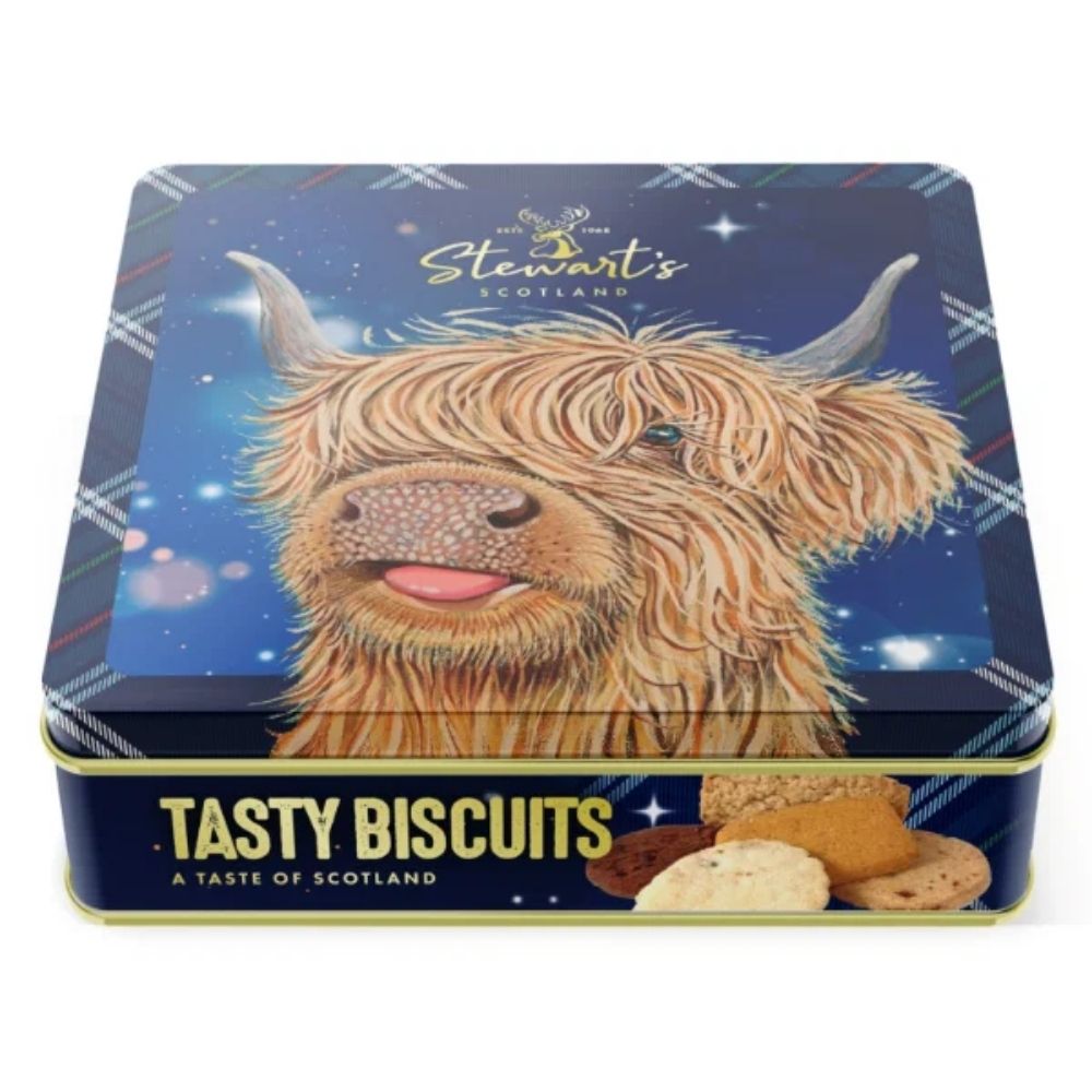 Stewart's 200g Highland Cow Signature Tasty Biscuits Tin