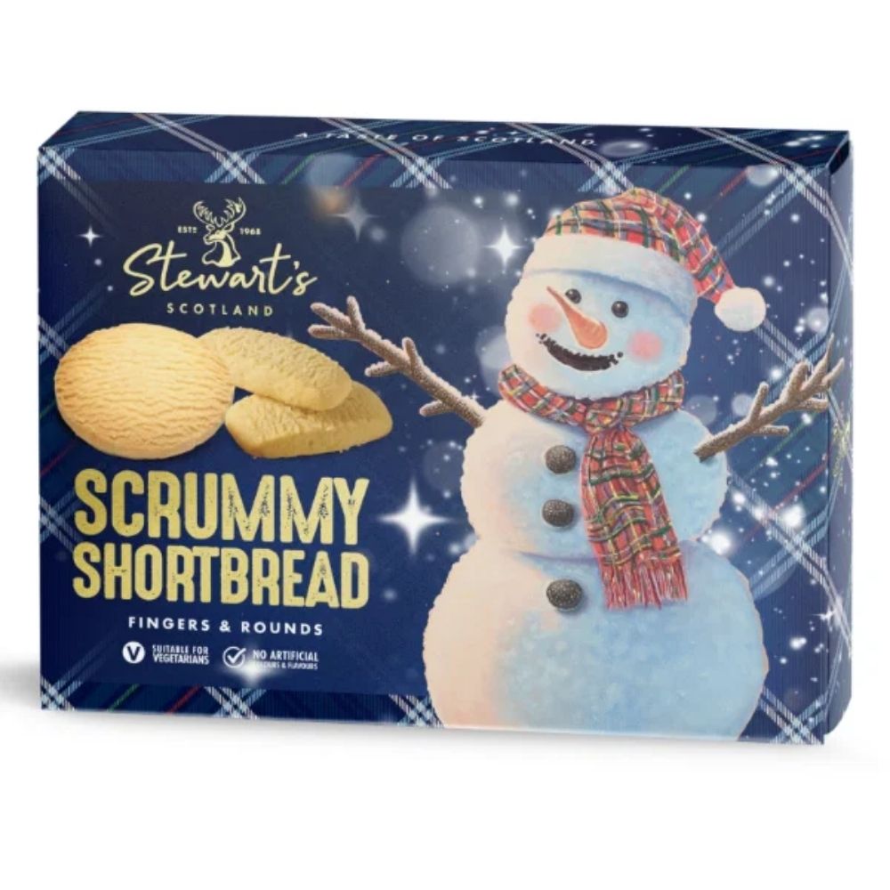 Stewart's 360g Snowman Scrummy Shortbread Box