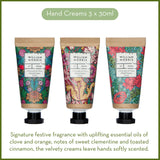 William Morris Sunflower Swan Clementine & Clove Three Hand Creams