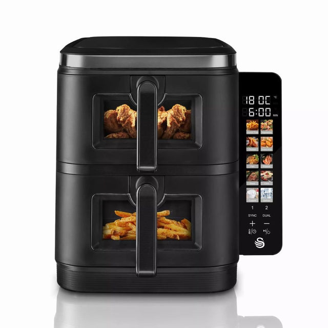 Swan 11L Black Duo Layer Air Fryer - Old Railway Line Garden Centre