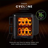 Swan 11L Black Duo Layer Air Fryer - Old Railway Line Garden Centre