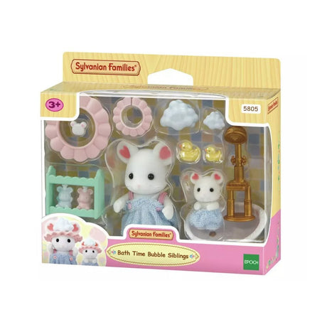 Sylvanian Families Bath Time Bubble Siblings Playset - Old Railway Line Garden Centre