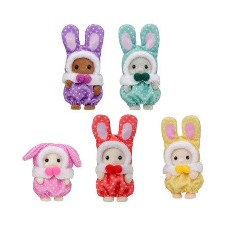 Sylvanian Families Cutie Collectibles - Colourful Bunny Costume Babies