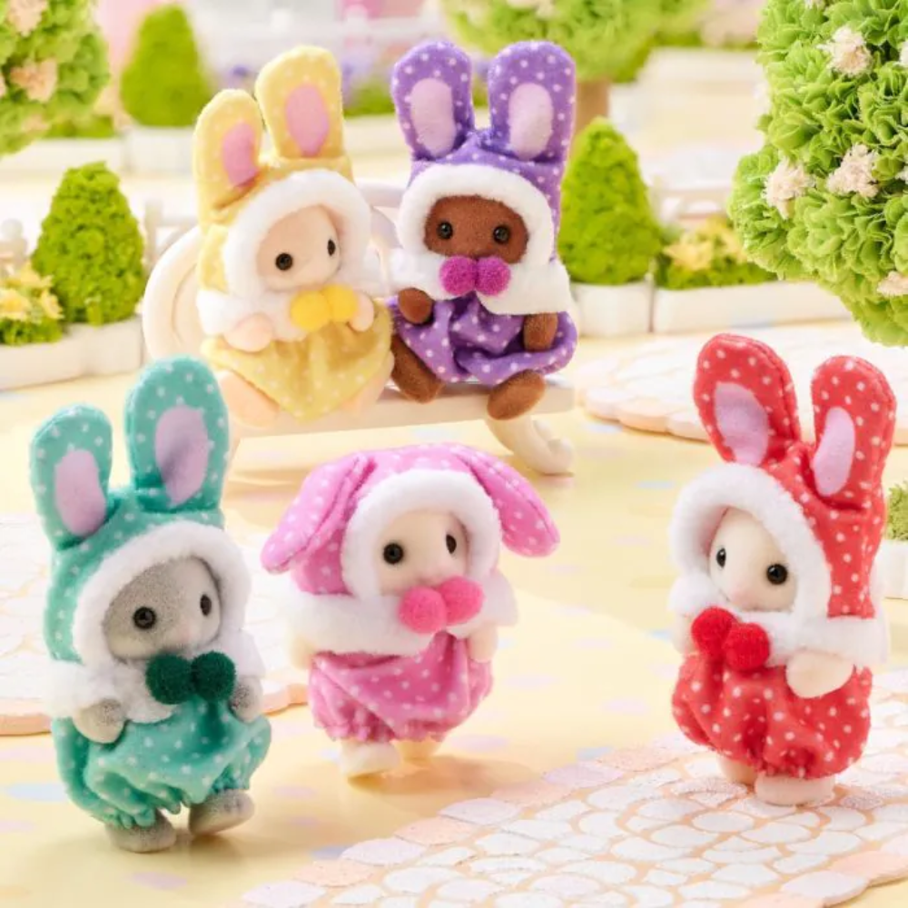 Sylvanian Families Cutie Collectibles - Colourful Bunny Costume Babies