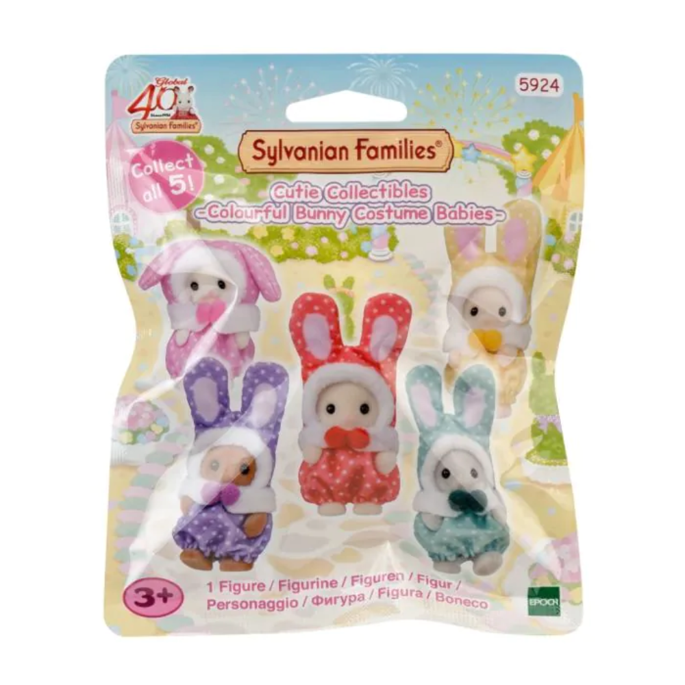 Sylvanian Families Cutie Collectibles - Colourful Bunny Costume Babies