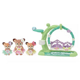 Sylvanian Families Deer Babies Floral Swing Set - Old Railway Line Garden Centre