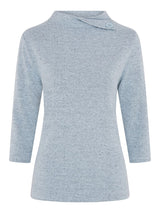 TIGI 18/20 Light Blue Split Glacier Turtleneck Top - T25-06A