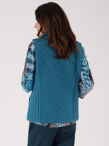 TIGI 10/12 Teal Dragonfly Multi Quilt Panel Gilet - T25-06E