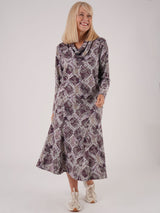 TIGI 10/12 Purple Mosaic Print Skirt - T25-08E