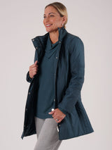 TIGI 14/16 Peacock Teal Diamond Quilt Coat - T25-09E