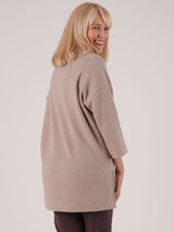 TIGI 14/16 Natural Alpaca Cowl Neck Tunic Top - T25-10B