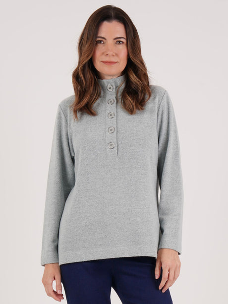 TIGI 14/16 Mint Green Funnel Neck Top - T25-13A