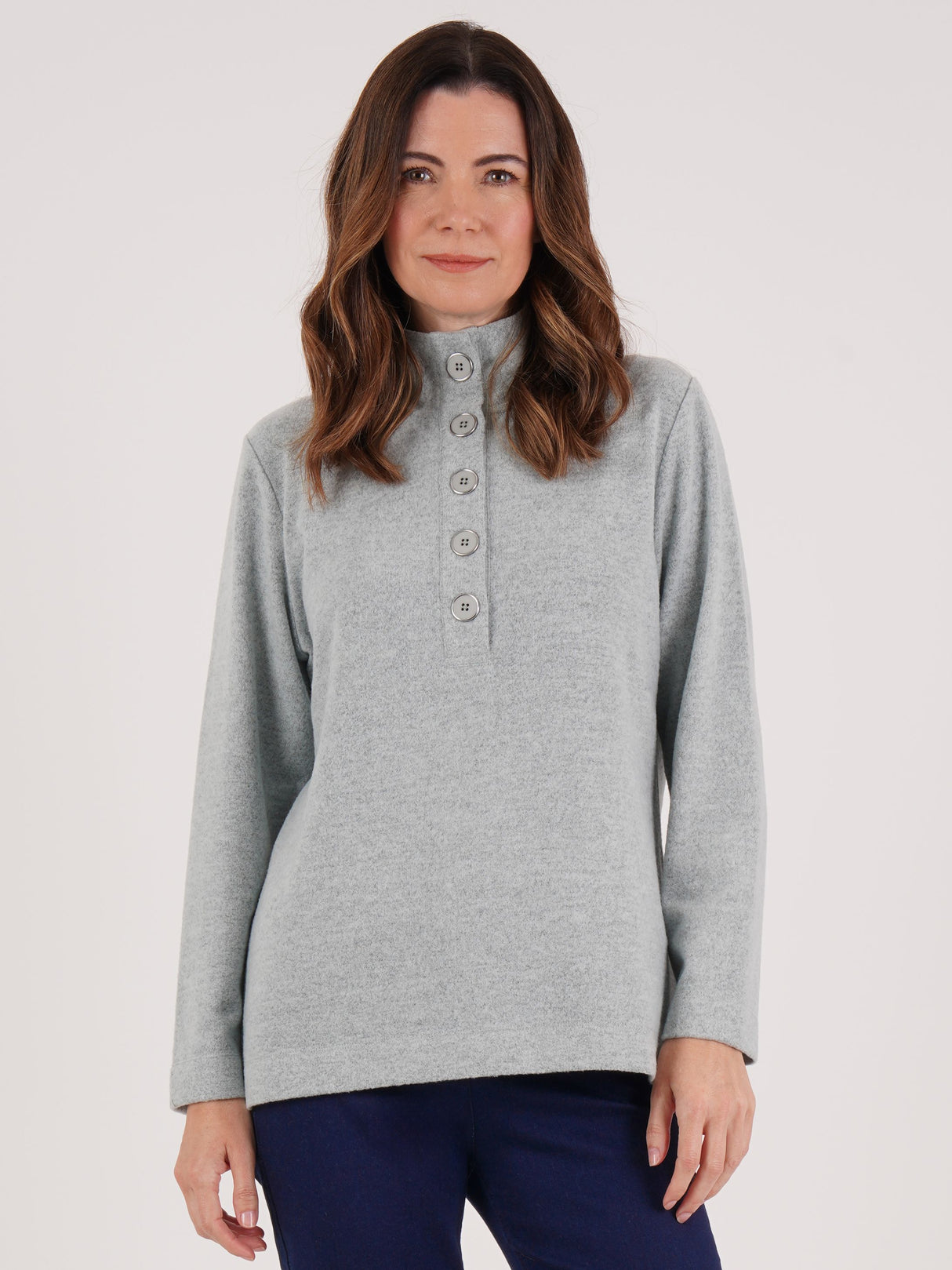 TIGI 18/20 Mint Green Funnel Neck Top - T25-13A