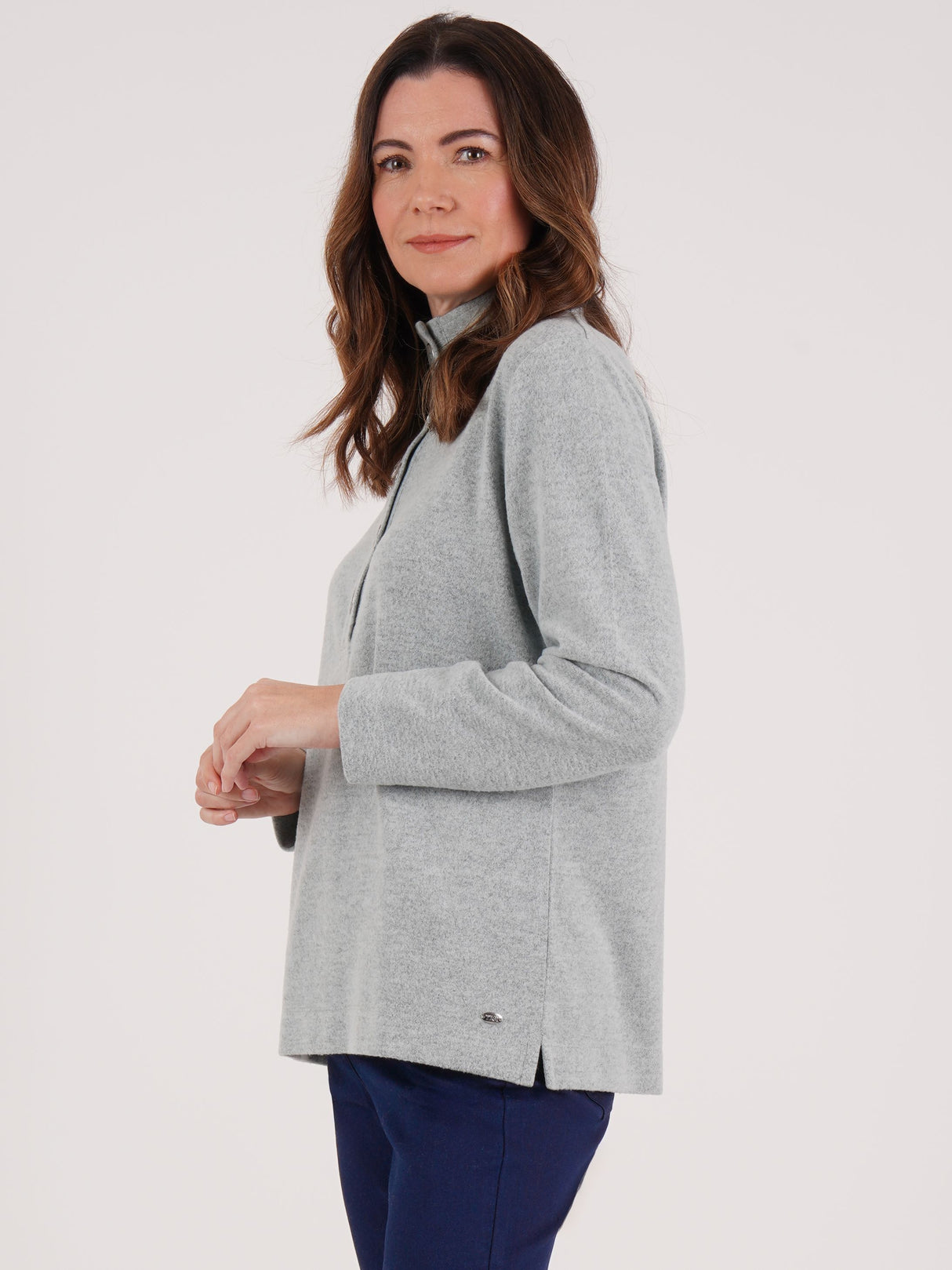 TIGI 18/20 Mint Green Funnel Neck Top - T25-13A