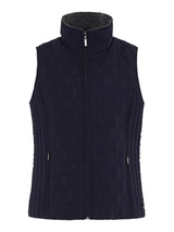 TIGI 18/20 Navy Quilt Sherling Gilet - T25-13D