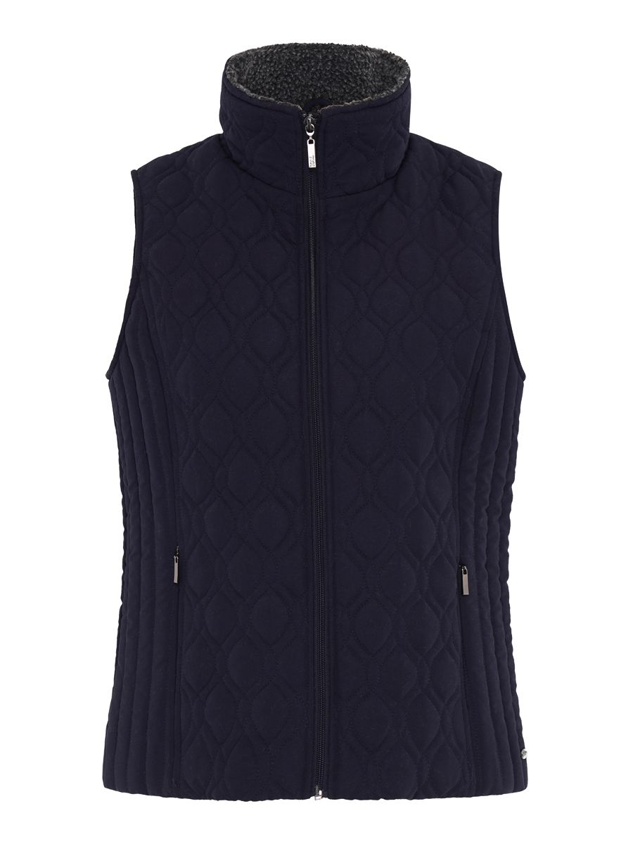 TIGI 14/16 Navy Quilt Sherling Gilet - T25-13D