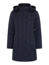TIGI 22/24 Navy Hooded Quilt Coat - T25-13E