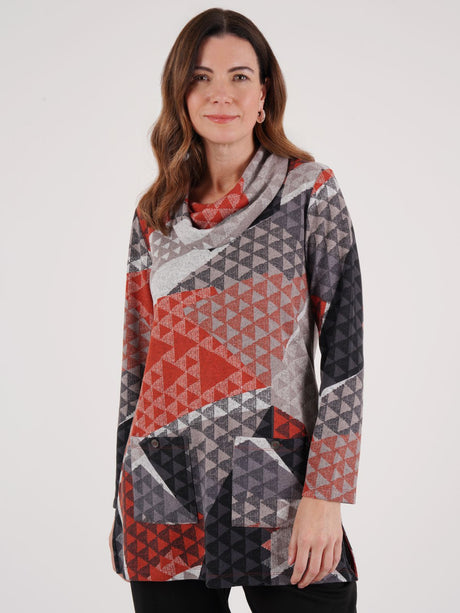 TIGI 14/16 Tonal Pyramid Print Tunic - T25-14E