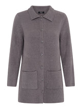 TIGI 14/16 Grey Flint Long Line Cardigan - T25-16B