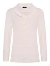 TIGI 10/12 Ivory Cable Detail Cowl Neck Jumper - T25-16G
