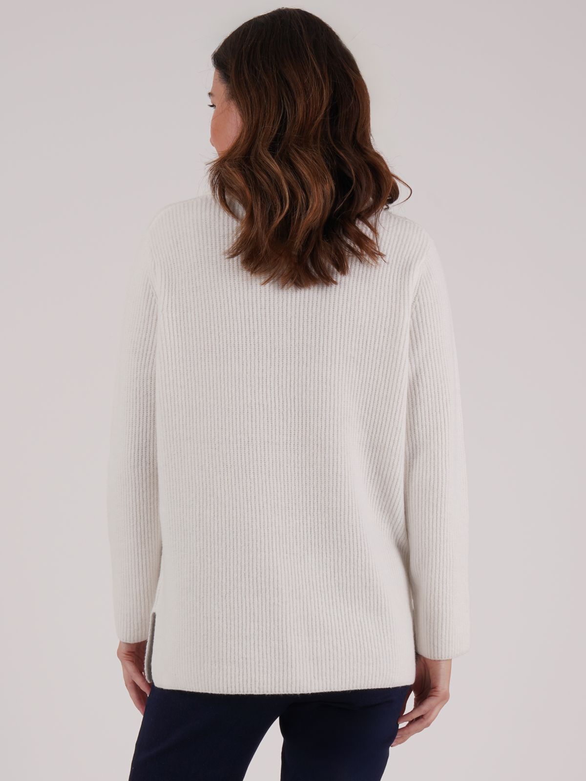 TIGI 10/12 Ivory Cable Detail Cowl Neck Jumper - T25-16G
